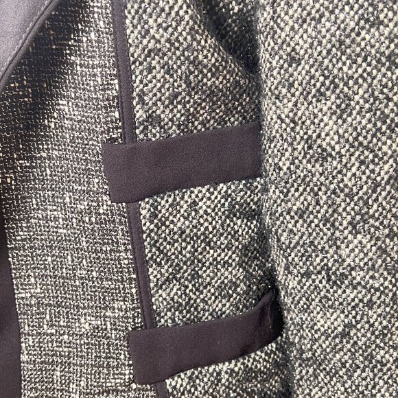 Narciso Rodriguez for Design Nation Tweed Coat Jacket with Black Trims Size M - Picture 6 of 8